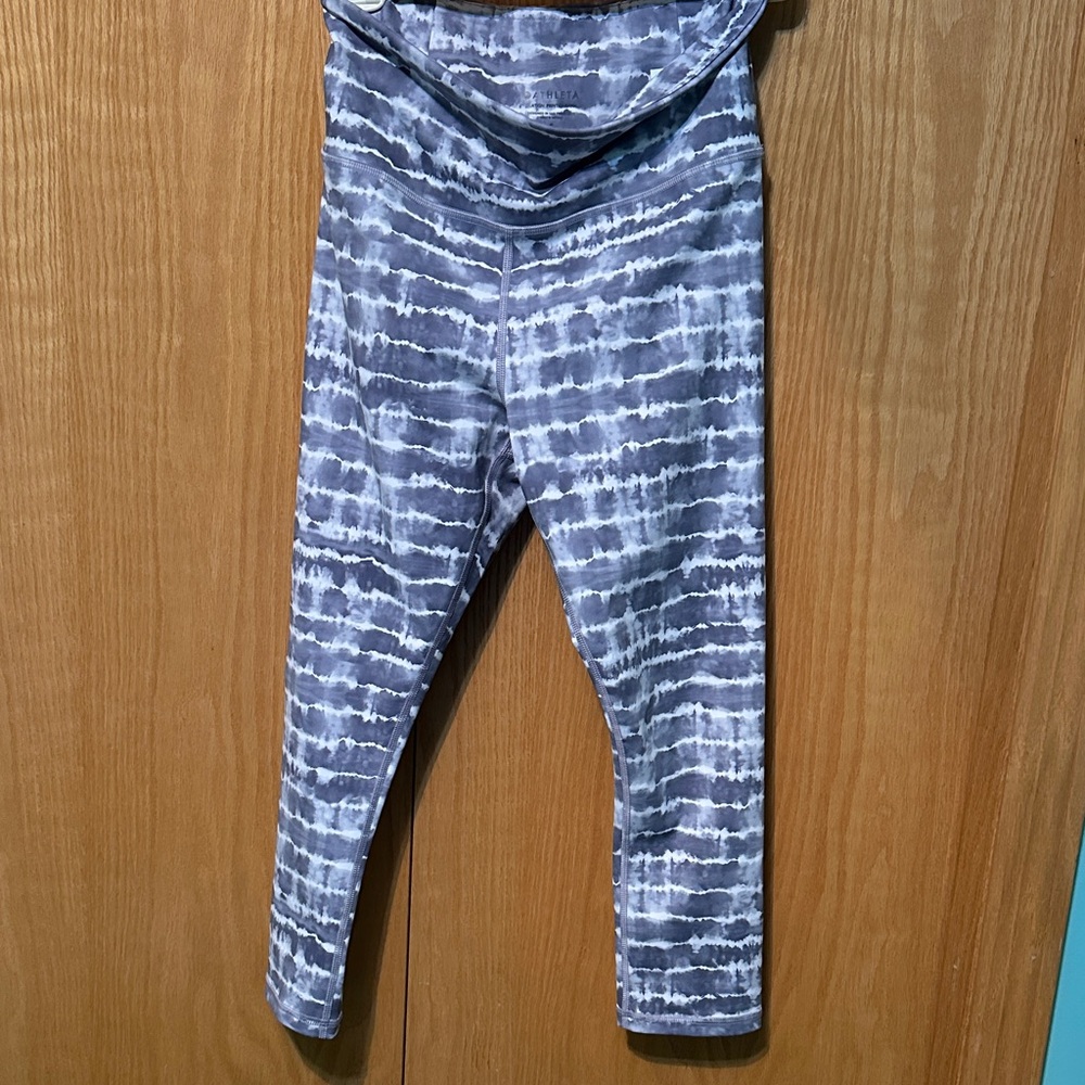 Athleta Women’s Tie-Dye Leggings - Grey and White